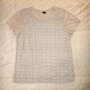 J. Crew Lace Eyelet Tee